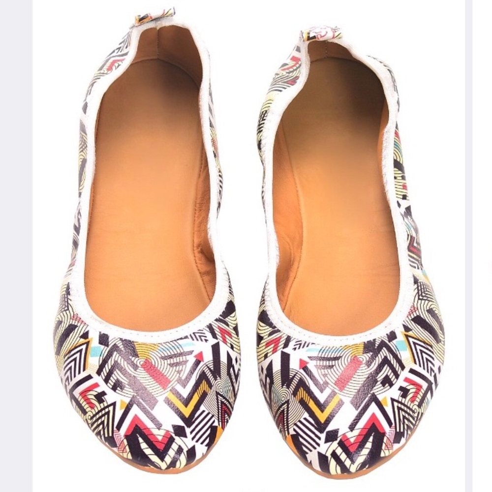 {RASPBERRY} Abstract Ballet Flats